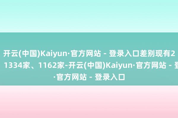 开云(中国)Kaiyun·官方网站 - 登录入口差别现有2636家、1334家、1162家-开云(中国)Kaiyun·官方网站 - 登录入口