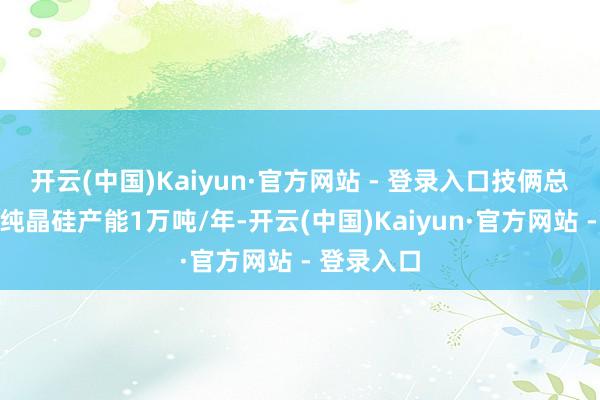 开云(中国)Kaiyun·官方网站 - 登录入口技俩总共新增高纯晶硅产能1万吨/年-开云(中国)Kaiyun·官方网站 - 登录入口