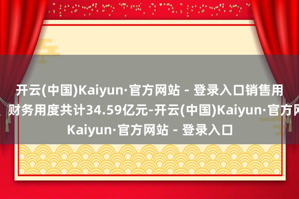开云(中国)Kaiyun·官方网站 - 登录入口销售用度、束缚用度、财务用度共计34.59亿元-开云(中国)Kaiyun·官方网站 - 登录入口