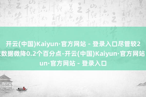 开云(中国)Kaiyun·官方网站 - 登录入口尽管较2024年年末数据微降0.2个百分点-开云(中国)Kaiyun·官方网站 - 登录入口