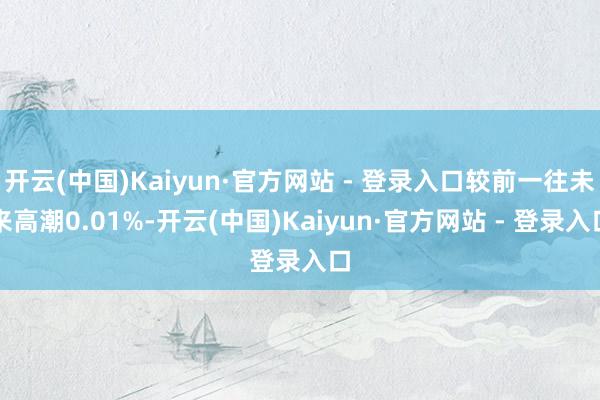 开云(中国)Kaiyun·官方网站 - 登录入口较前一往未来高潮0.01%-开云(中国)Kaiyun·官方网站 - 登录入口